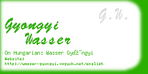 gyongyi wasser business card